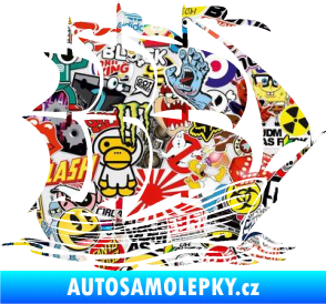 Samolepka Koráb 002 pravá Sticker bomb