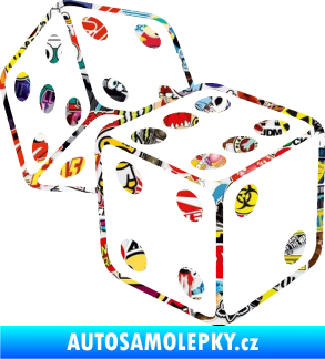 Samolepka Kostky 003 pravá hrací kostky Sticker bomb