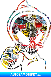 Samolepka Kostra duch levá Sticker bomb