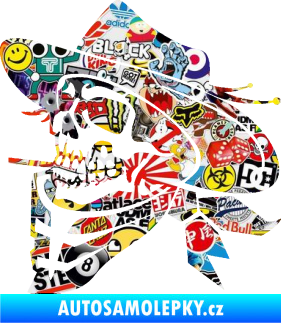 Samolepka Kostra kovboj levá Sticker bomb