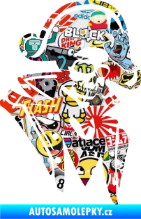 Samolepka Kostra pirát pravá Sticker bomb