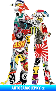 Samolepka Kovboj a kovbojka 001 levá Sticker bomb