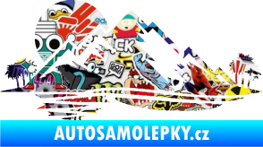 Samolepka Krajina hory 004 levá Sticker bomb