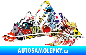 Samolepka Krajina hory 008 pravá Sticker bomb