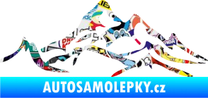 Samolepka Krajina hory 017 levá Sticker bomb