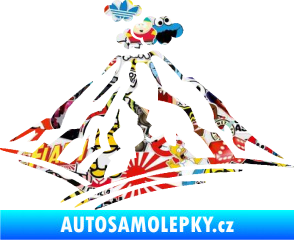 Samolepka Krajina hory 018 pravá Sticker bomb