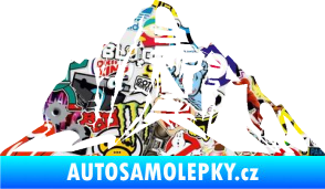 Samolepka Krajina hory 022 levá Sticker bomb