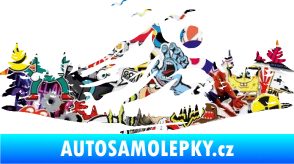 Samolepka Krajina hory 027 pravá Sticker bomb