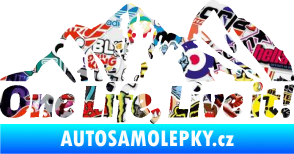 Samolepka Krajina hory 029 levá Sticker bomb