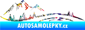 Samolepka Krajina hory 036 levá Sticker bomb