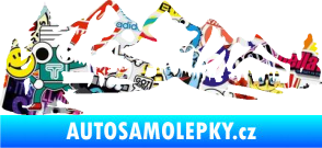 Samolepka Krajina hory 038 levá Sticker bomb
