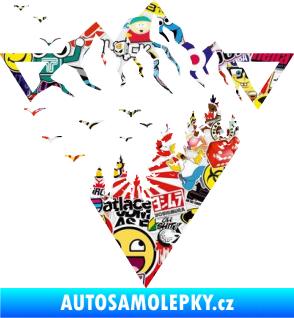 Samolepka Krajina hory 042 levá magický trojúhelník Sticker bomb
