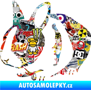 Samolepka Králík 002 levá zakrslý králíček Sticker bomb