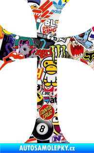 Samolepka Křesťanský kříž 002 Sticker bomb