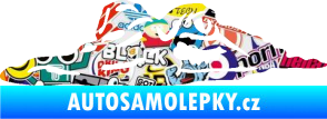 Samolepka Krokodýl 003 levá hlava na hladině Sticker bomb
