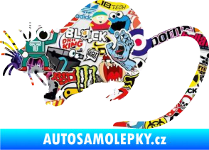 Samolepka Krysa 002 levá Sticker bomb