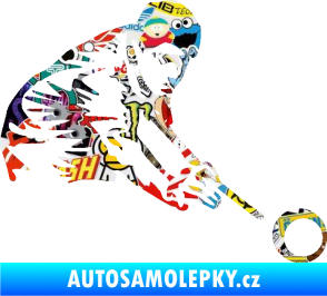 Samolepka Kulečník 001 pravá hráč s tágem Sticker bomb