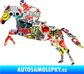Samolepka Kůň 019 levá jezdec v sedle Sticker bomb