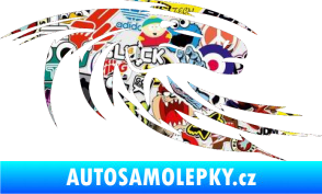 Samolepka Kůň 023 pravá hlava s vlající hřívou Sticker bomb