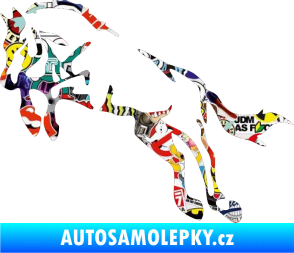 Samolepka Kůň 025 levá skok Sticker bomb