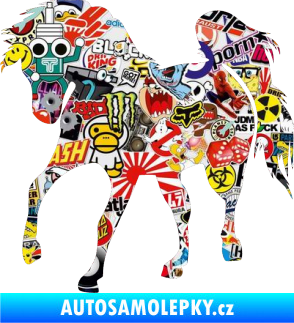Samolepka Kůň 032 levá Sticker bomb