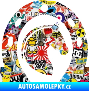 Samolepka Kůň 034 pravá podkova Sticker bomb