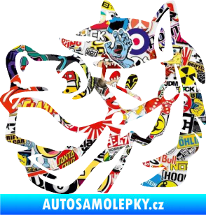 Samolepka Kůň 041 levá veselý Sticker bomb