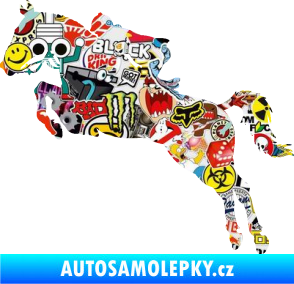 Samolepka Kůň 076 levá parkur Sticker bomb