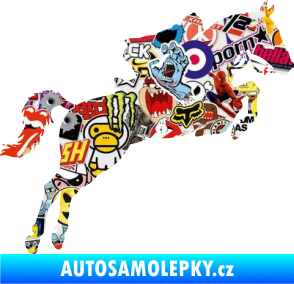 Samolepka Kůň 076 pravá parkur Sticker bomb