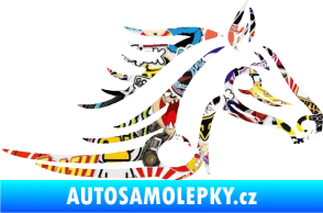 Samolepka Kůň 081 pravá hlava tattoo Sticker bomb