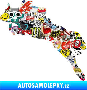 Samolepka Kůň 084 levá s jezdkyní Sticker bomb