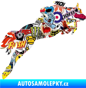 Samolepka Kůň 084 pravá s jezdkyní Sticker bomb