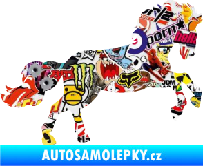 Samolepka Kůň 098 pravá běh Sticker bomb