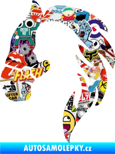 Samolepka Kůň 101 levá s láskou Sticker bomb