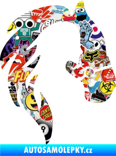 Samolepka Kůň 101 pravá s láskou Sticker bomb