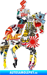 Samolepka Kůň drezura pravá Sticker bomb