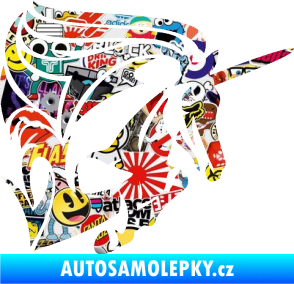Samolepka Kůň jednorožec 001 pravá Sticker bomb