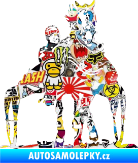 Samolepka Kůň klusák pravá Sticker bomb