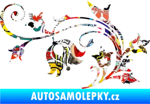 Samolepka Květina dekor 002 levá Sticker bomb