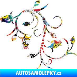 Samolepka Květina dekor 009 levá růžičky Sticker bomb