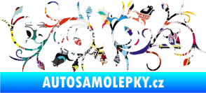 Samolepka Květina dekor 010 pravá růžičky Sticker bomb