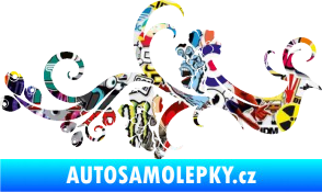 Samolepka Květina dekor 014 pravá páv Sticker bomb