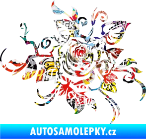 Samolepka Květina dekor 016 pravá růže Sticker bomb