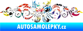Samolepka Květina dekor 017 motýl Sticker bomb