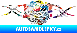 Samolepka Květina dekor 020 levá růže s trny Sticker bomb