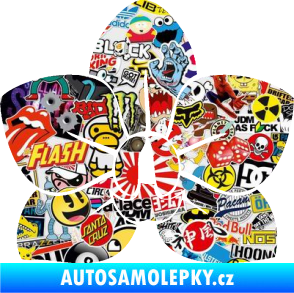 Samolepka Květina dekor 023 orchidej květ Sticker bomb