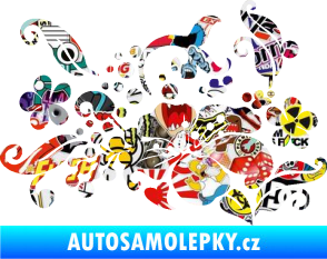 Samolepka Květina dekor 024 levá Sticker bomb