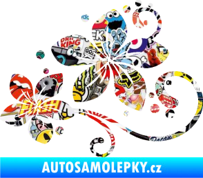 Samolepka Květina dekor 035 levá Sticker bomb