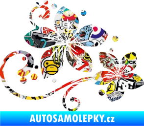 Samolepka Květina dekor 035 pravá Sticker bomb