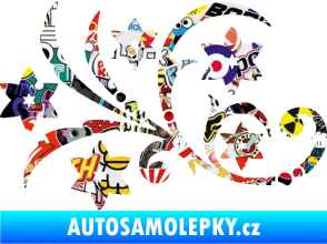 Samolepka Květina dekor 041 levá Sticker bomb